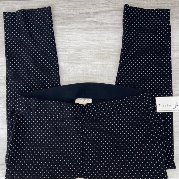 Maison Jules Mid-Rise Polka Dot Stretch Ankle Pant - Picture 5 of 8